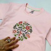 کراپ تک دخترانه جودی کیدز گلدوزی شده نخ پنبه مناسب حدود 1 تا 9 سال
